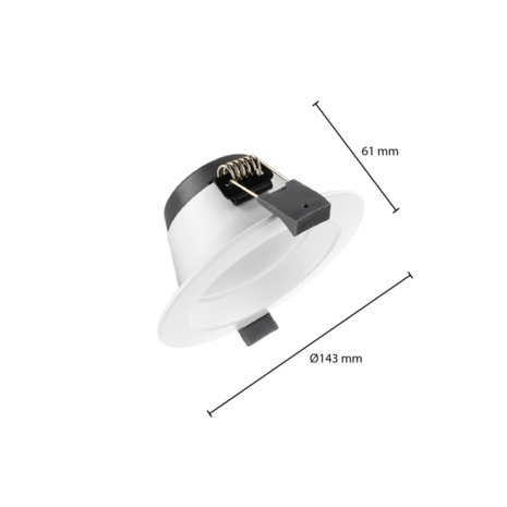 LCB LED Downlight Ortho Ø120 12W CCT-Schalter Dimmbar