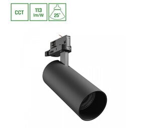 Spectrum LED 3-Phasen Stromschienenstrahler Andromeda Prime Tracklight 3CCT - 24W Schwarz 25°