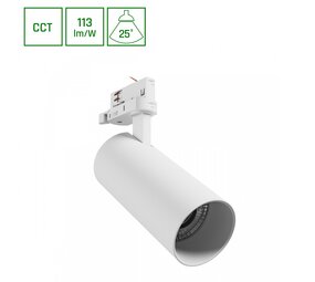 Spectrum LED 3-Phasen Stromschienenstrahler Andromeda Prime Tracklight 3CCT - 24W Weiß 25°