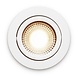 LCB LED-Einbaustrahler IP54 – Weiß, neigbar – 5 W, 450 lm – 2200 K Warmweiß – CRI > 90 | Ausschnittmaß 75 mm – Einbautiefe 23 mm – TRIAC-dimmbar