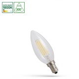 Spectrum LED Fadenlampe E14 - C35 - 4W entspricht 33W - 1800K extra Warmweiß