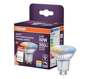 Osram Smart+ Zigbee LED Spot GU10 4,9W 420lm - 827-865 Tunable White | Zigbee dimmbar - Ersetzt 40W