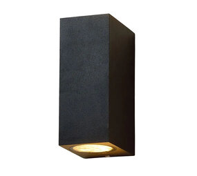 LCB LED Wandleuchte Schw. - GU10 Fassung - IP22 - geeignet für 2 GU10 Spots - exkl. LED Spot