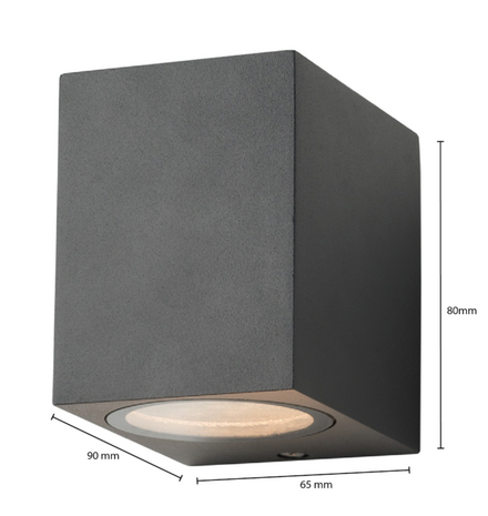 LCB LED Wandlampe Außenbereich - 4W - 3000K - Anthrazit