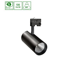 Spectrum LED-Schienenstrahler Schwarz – Branta 27 W 3000 K | 3-Phasen-Schiene – 3510 lm – Perfekte Farbwiedergabe