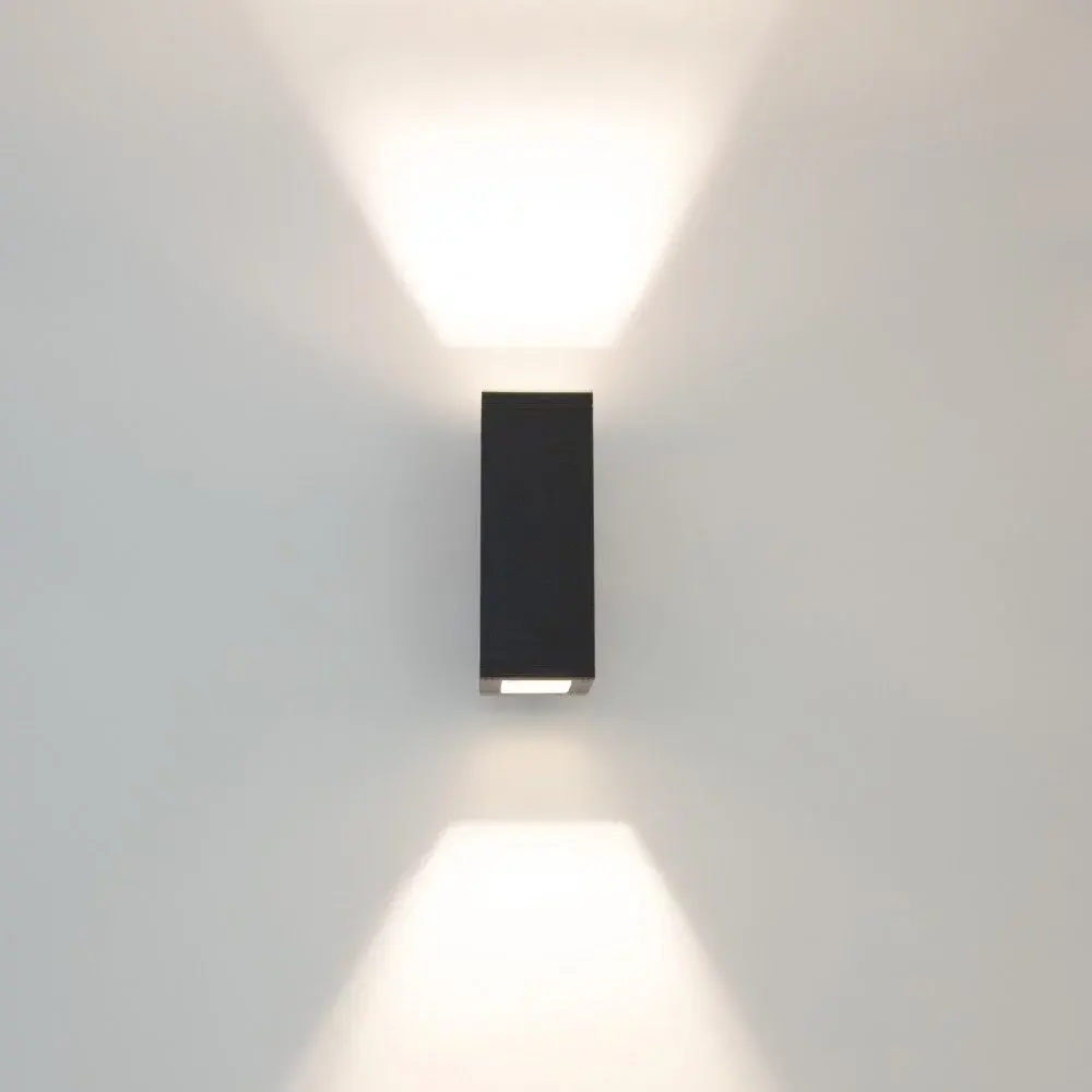 LCB LED-Beleuchtung Innovatives Design, hochwertige Technik & schnelle Lieferung! LED-Wandleuchte XL – IP20 – 240 mm – nach oben und unten leuchtend – Schwarz | 100 mm hoch – 2 x GU10-Fassung – 230 V