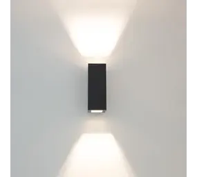 LCB LED-Beleuchtung Innovatives Design, hochwertige Technik & schnelle Lieferung! LED-Wandleuchte XL – IP20 – 240 mm – nach oben und unten leuchtend – Schwarz | 100 mm hoch – 2 x GU10-Fassung – 230 V