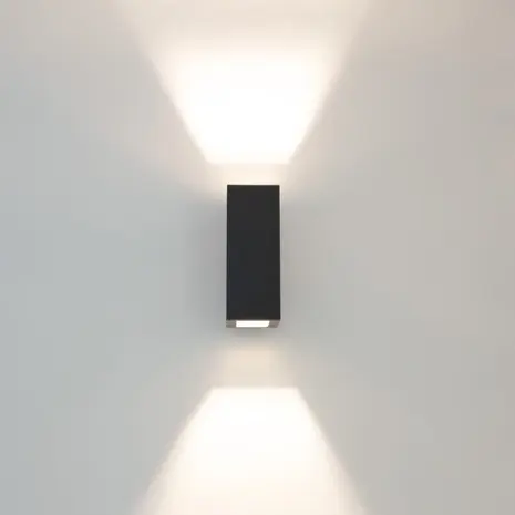 LCB LED-Wandleuchte XL – IP20 – 240 mm – nach oben und unten leuchtend – Schwarz | 100 mm hoch – 2 x GU10-Fassung – 230 V