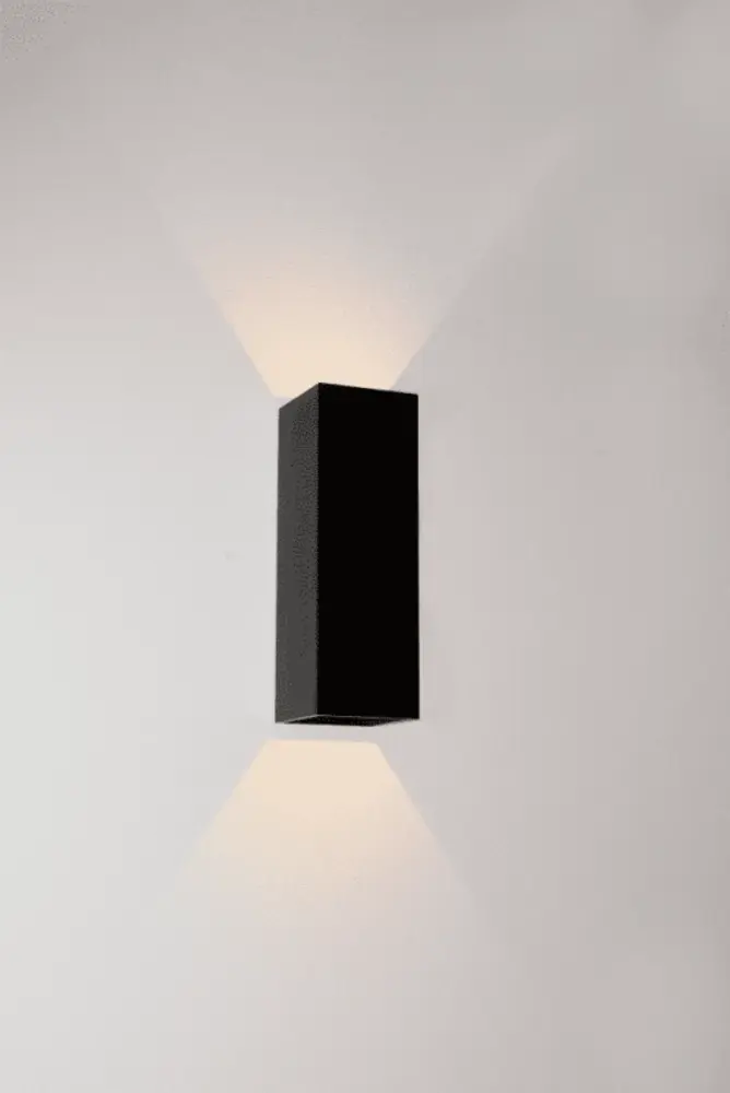 Artdelight LED-Wandleuchte Schwarz – VEGAS150 – Nach oben und unten schwenkbar – IP65 – 2 x 2,3 W -2700 K – 150 mm