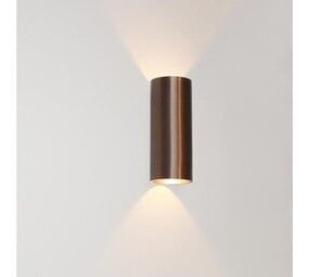 Artdelight LED-Wandleuchte, gebürstetes Bronze – BRODY2 – nach oben und unten schwenkbar – IP65 – 2 x 6 W - 2700 K – 180 mm