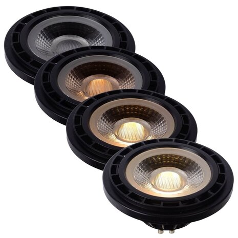 Lucide LED-Beleuchtung  Dimmbarer LED Strahler AR111 GU10 - Schwarz - 12W 820Lm - Dimtone 2200K-3000K |  TRIAC DIM - CRI93 - 40 ° Abstrahlwinkel