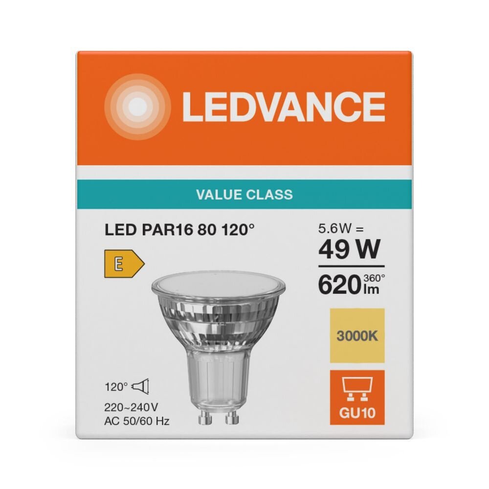 Ledvance LED-Sternreflektor Spot GU10 - PAR16 5.6W 827 Warmweiß | Ersatz 49W