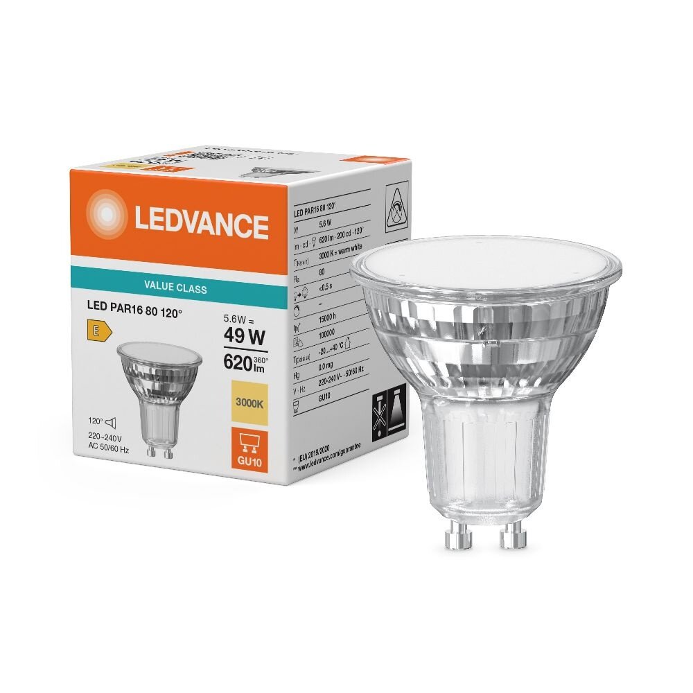 Ledvance LED-Sternreflektor Spot GU10 - PAR16 5.6W 827 Warmweiß | Ersatz 49W