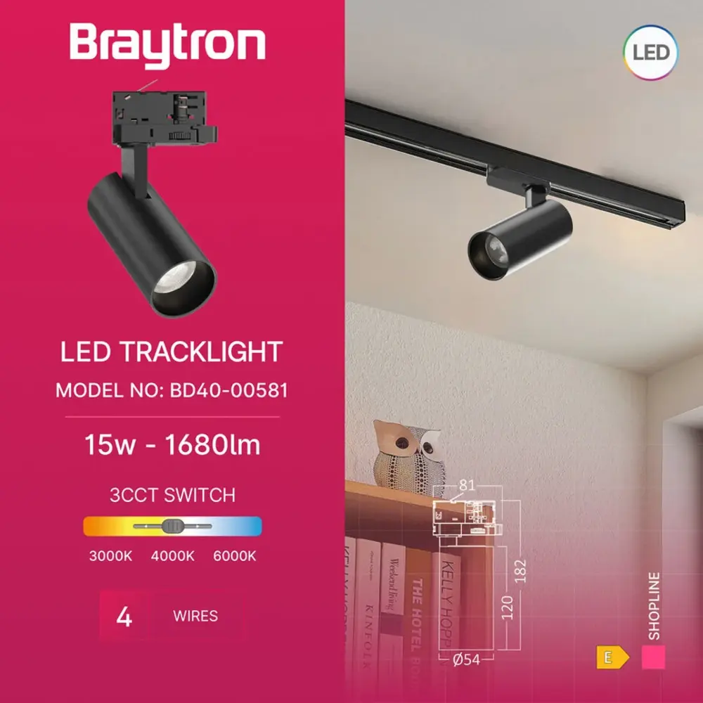 Aigostar LED Schienenstrahler schwarz - 10W 100Lm pro Watt 4000 K