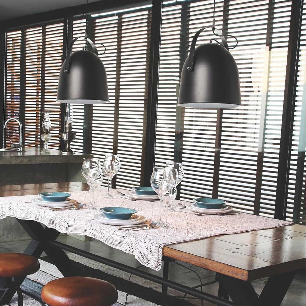 Artdelight Pendelleuchte Cooper E27 1-flammig Stahl Ø35 cm in Weiß oder Schwarz