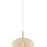 Lucide LED-Beleuchtung  Pendelleuchte E27 Lucide Corina Creme Ø50cm - Höhenverstellbar | Wohnzimmerbeleuchtung