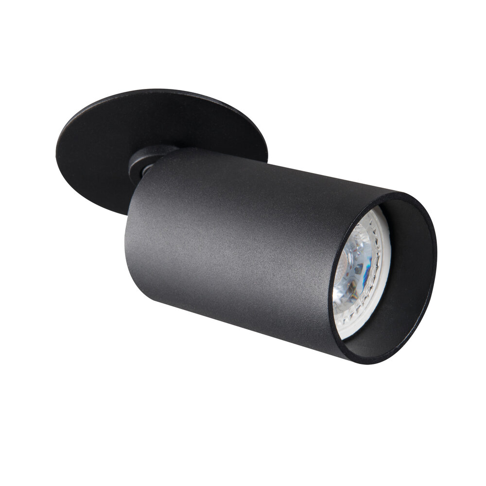 Kanlux – Zuverlässige LED- und Elektrobeleuchtung LED GU10 Deckenspot schwenkbar Schwarz rund - für 1 LED GU10 Spot