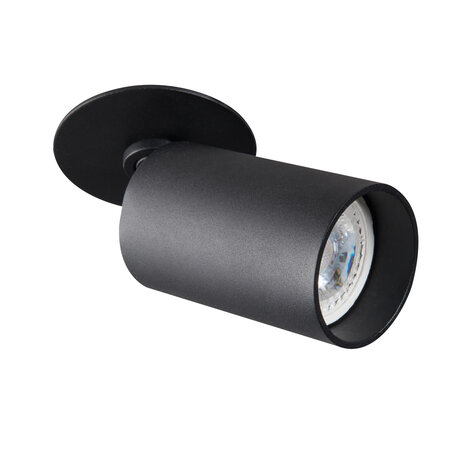 Kanlux – Zuverlässige LED- und Elektrobeleuchtung LED GU10 Deckenspot schwenkbar Schwarz rund - für 1 LED GU10 Spot