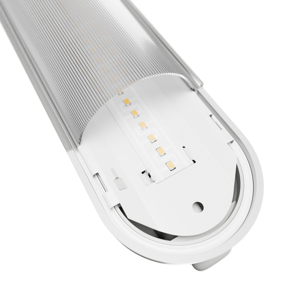 Spectrum LED-Feuchtraumleuchte Wannenleuchte IP65 - 150cm - 52W 9100 Lumen - 6000K 865 Tageslicht Weiss | IK10 - Modulär Anschließbar Durchgangsverdrahtung