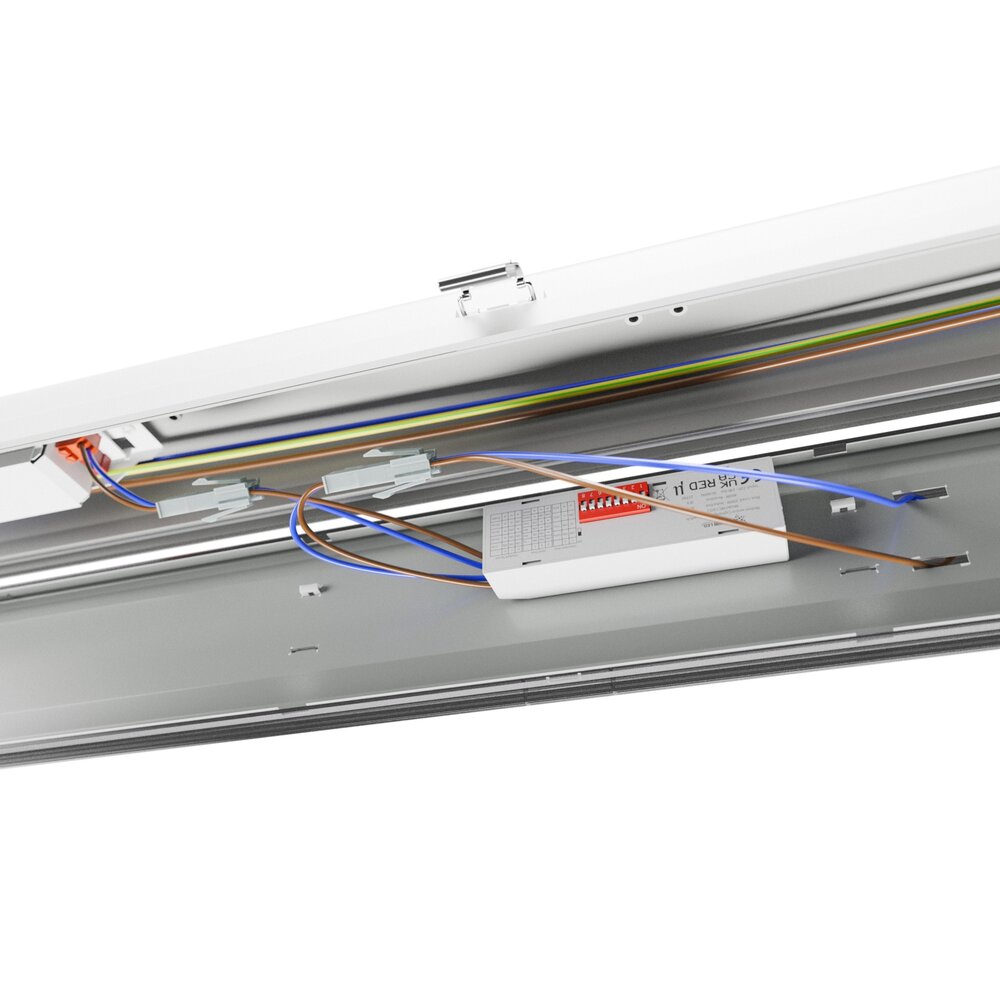 Spectrum LED-Feuchtraumleuchte Wannenleuchte IP65 - 150cm - 52W 9100 Lumen - 6000K 865 Tageslicht Weiss | IK10 - Modulär Anschließbar Durchgangsverdrahtung