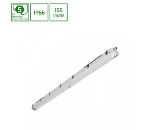 Spectrum LED-Feuchtraumleuchte Wannenleuchte IP65 - 150cm - 52W 9100 Lumen - 6000K 865 Tageslicht Weiss | IK10 - Modulär Anschließbar Durchgangsverdrahtung
