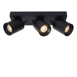 Lucide LED-Deckenstrahler Megano– Dimmbar bis warmweiß – GU10 – 3 x 5 W, 2200 K/3000 K – Stahl