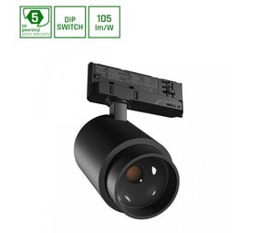 Spectrum Pava Point Stromschienenstrahler für Stromschiene 6–20W 3000K CRI90 Schwarz