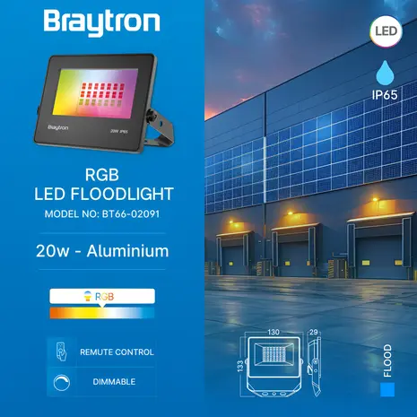 Brayton  LED Fluter 20W RGB IP65 Außenstrahler