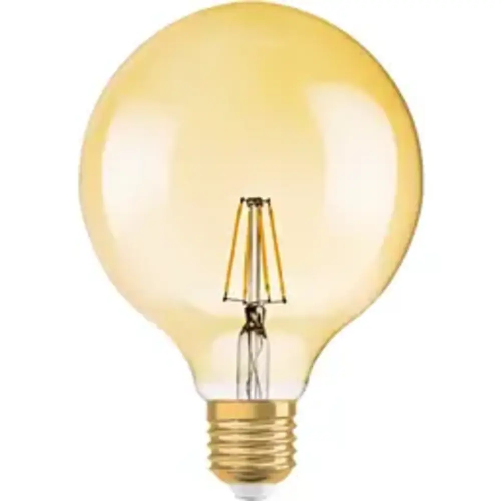 Ledvance LED-Lampe – E27 – Dimmbares Glühwendel-Design, Vintage-Globe 55 – 6,5 W, 725 lm, 2400 K, extra warmweißes Licht