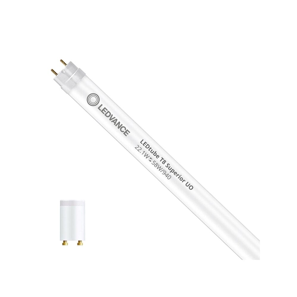 LED-Röhre 150 cm T8 Superior EM/Netzbetrieb Ultra Lichtleistung 22,1 W - 4100 lm 4000 K - 940 CRI 90 LED-Röhre 150 cm T8 Superior EM/Netzbetrieb Ultra Lichtleistung 22,1 W - 4100 lm 4000 K - 940 CRI 90