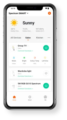 Spectrum WLAN-LED-Deckenleuchte 50 cm Durchmesser - 36 W einstellbare Farbtemperatur von 2700 K bis 6500 K, Steuerung per App