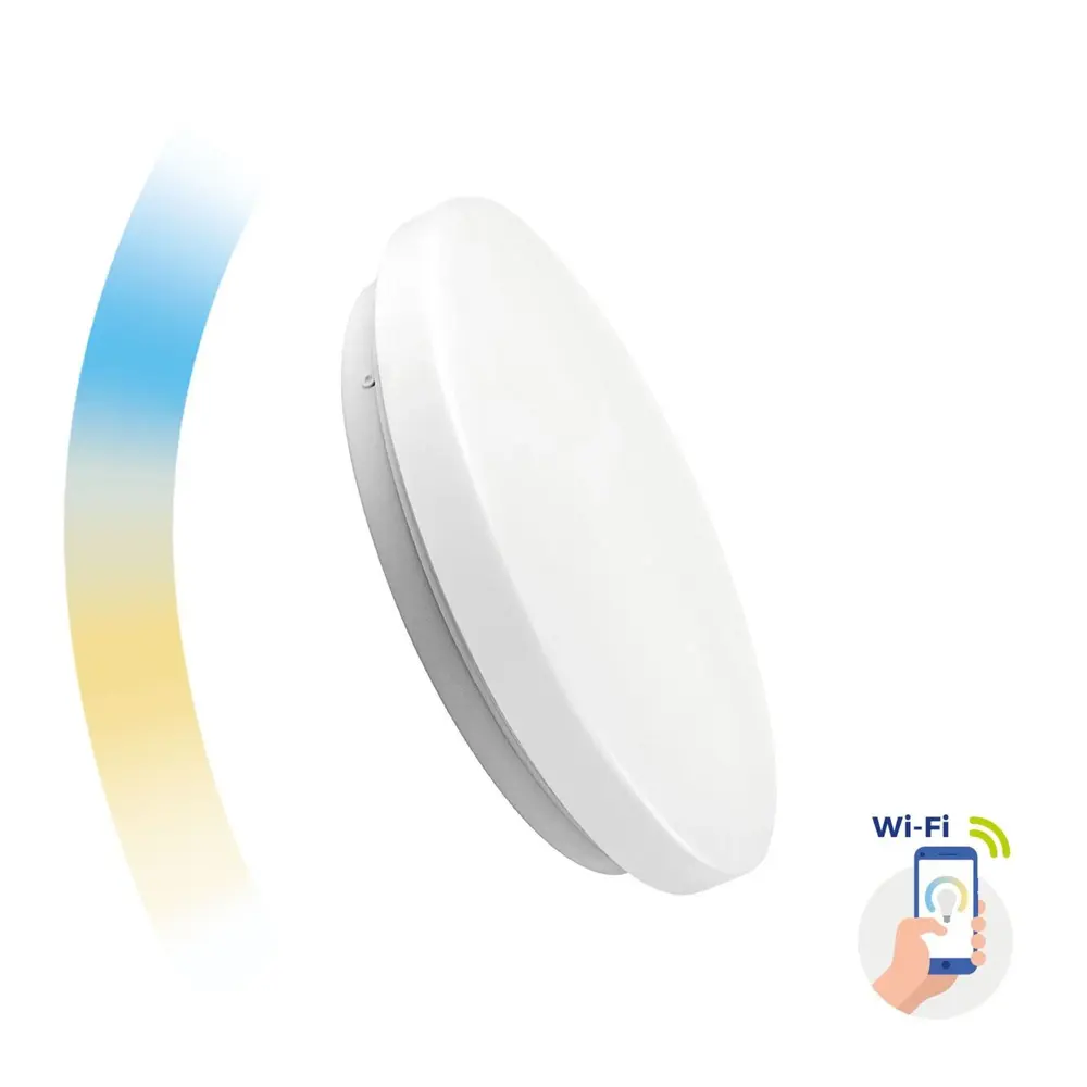 Spectrum WLAN-LED-Deckenleuchte 50 cm Durchmesser - 36 W einstellbare Farbtemperatur von 2700 K bis 6500 K, Steuerung per App