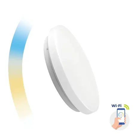 Spectrum WLAN-LED-Deckenleuchte 50 cm Durchmesser - 36 W einstellbare Farbtemperatur von 2700 K bis 6500 K, Steuerung per App