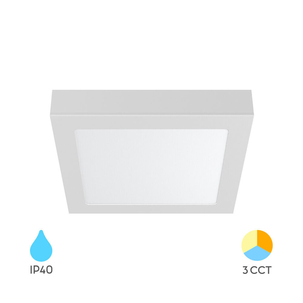 Brayton Braytron LED Plafondlamp 12W - 1120lm CCT Weiß Quadratisch