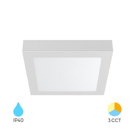 Brayton Braytron LED Plafondlamp 12W - 1120lm CCT Weiß Quadratisch