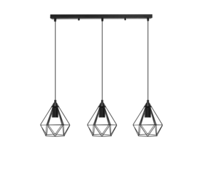 Aigostar LED-Leuchten LED Retro Pendelleuchte Schwarz 3xE27 - 110cm Hoch Aigostar LED-Leuchten LED Retro Pendelleuchte Schwarz 3xE27 - 110cm Hoch