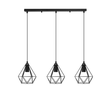Aigostar LED-Leuchten LED Retro Pendelleuchte Schwarz 3xE27 - 110cm Hoch Aigostar LED-Leuchten LED Retro Pendelleuchte Schwarz 3xE27 - 110cm Hoch