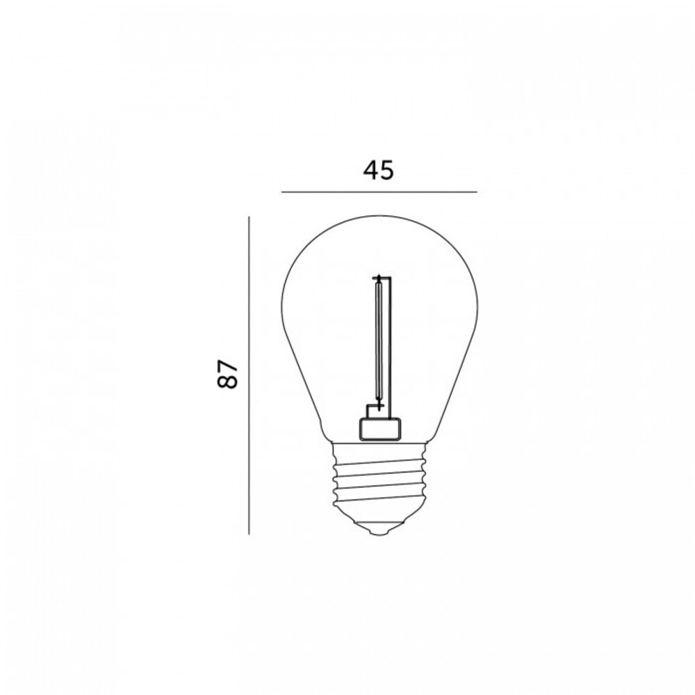 Kobi LED-Leuchten – Effizient & Zuverlässig LED-Glühfadenlampe, Kugelform ST45 – E27-Fassung – 1 W – 2700 K, warmweißes Licht Kobi LED-Leuchten – Effizient & Zuverlässig LED-Glühfadenlampe, Kugelform ST45 – E27-Fassung – 1 W – 2700 K, warmweißes Licht