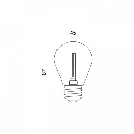 Kobi LED-Leuchten – Effizient & Zuverlässig LED-Glühfadenlampe, Kugelform ST45 – E27-Fassung – 1 W – 2700 K, warmweißes Licht Kobi LED-Leuchten – Effizient & Zuverlässig LED-Glühfadenlampe, Kugelform ST45 – E27-Fassung – 1 W – 2700 K, warmweißes Licht