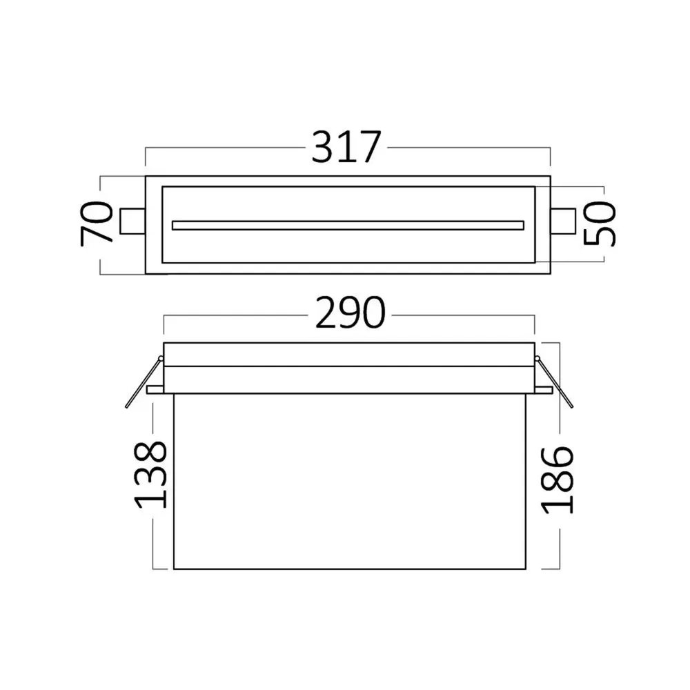 Brayton LED Notbeleuchtung Einbau 2W 150Lm 6500K - 3 Stunden Autonomie | Ohne Piktogramm Brayton LED Notbeleuchtung Einbau 2W 150Lm 6500K - 3 Stunden Autonomie | Ohne Piktogramm
