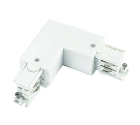 Spectrum 3-Phasen Stromschienen-Zubehör | L-Stück – Eckverbinder mit links Einspeisung – Weiß Spectrum 3-Phasen Stromschienen-Zubehör | L-Stück – Eckverbinder mit links Einspeisung – Weiß