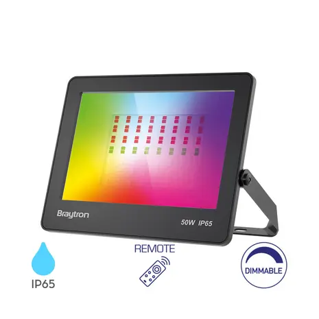 Brayton LED Scheinwerfer 50W RGB - IP65 - Farbwechsel - 3 Jahre Garantie