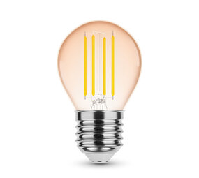 Smoking Acc. International Kft. LED Filament Amber G45 E27 4W 300Lm - 1800K Extra Warmweiß - 320° | Dimmbar Smoking Acc. International Kft. LED Filament Amber G45 E27 4W 300Lm - 1800K Extra Warmweiß - 320° | Dimmbar