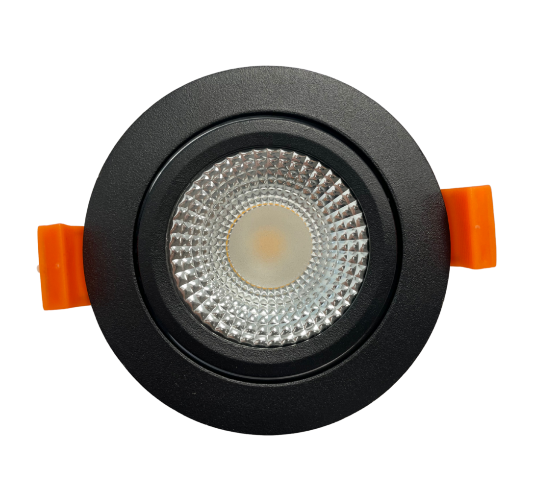 LCB LED-Beleuchtung Innovatives Design, hochwertige Technik & schnelle Lieferung! LED Einbauspot Schwarz 5W Dim to Warm 1800K-2800K - IP65 | Dimmbar | Ø85mm