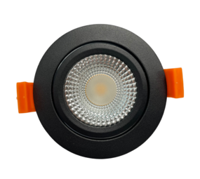 LCB LED-Beleuchtung Innovatives Design, hochwertige Technik & schnelle Lieferung! LED Einbauspot Schwarz 5W Dim to Warm 1800K-2800K - IP65 | Dimmbar | Ø85mm