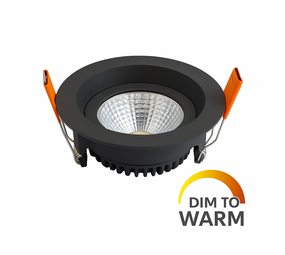 LCB LED-Beleuchtung Innovatives Design, hochwertige Technik & schnelle Lieferung! LED Einbauspot Schwarz 5W 420Lm Dim to Warm 1800K-2800K - IP65 | Ø95mm | Dimmbar
