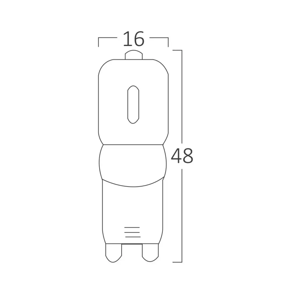 Brayton LED G9 3W 300Lm - 3000K Warmweiß - 240° - Dimmbar | 16x48mm