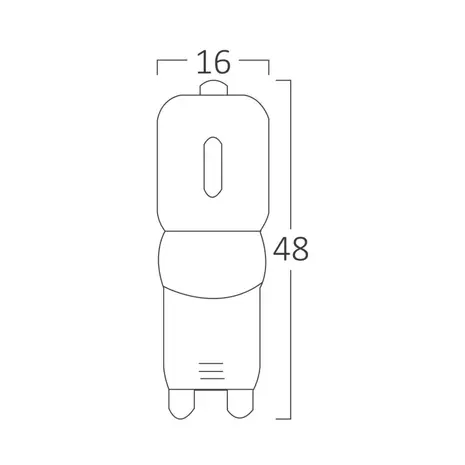 Brayton LED G9 3W 300Lm - 3000K Warmweiß - 240° - Dimmbar | 16x48mm