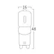 Brayton LED G9 3W 300Lm - 3000K Warmweiß - 240° - Dimmbar | 16x48mm