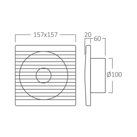 Brayton Badventilator 12W - Ø100mm Abluft - 34dB - Weiß Brayton Badventilator 12W - Ø100mm Abluft - 34dB - Weiß